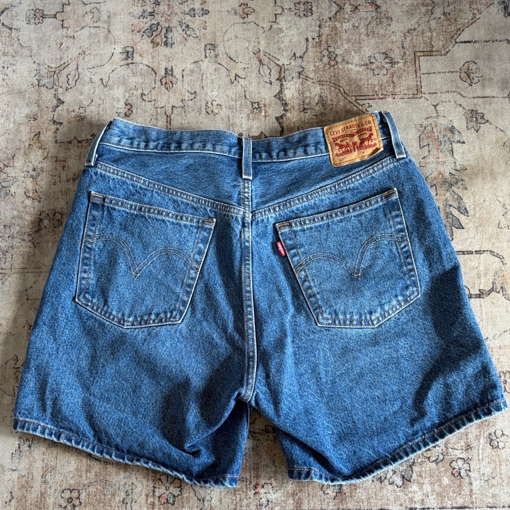 Levi's High Rise Blue Denim Shorts